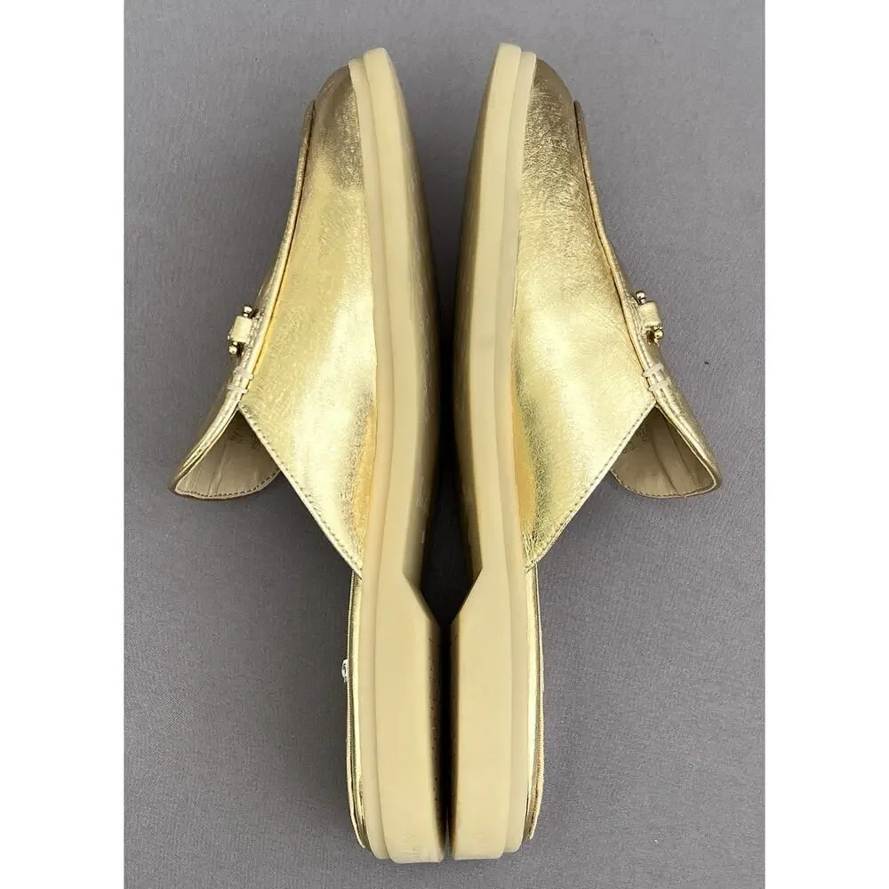 SAM EDELMAN Kira Mule Leather upper Women’s Shoes Amber Gold 8.5 US Size - Picture 9 of 13